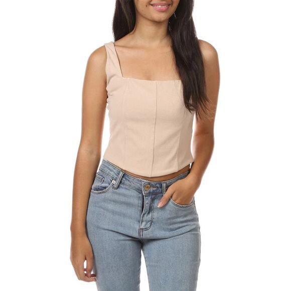 Lola Grace Square Neck Corset Tank Medium - Picture 1 of 7